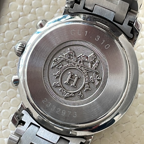 Hermes Lady’s Clipper Chronograph Stainless Steel Watch - Picture 14 of 16